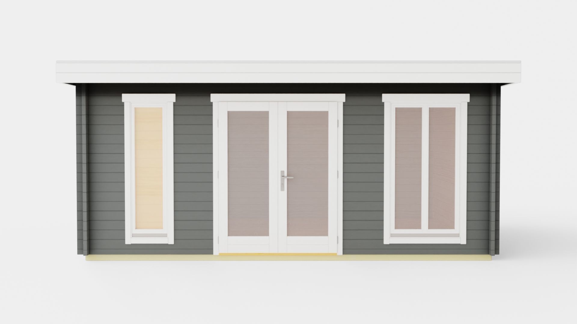 Wooden House Low-poly 3D model_1