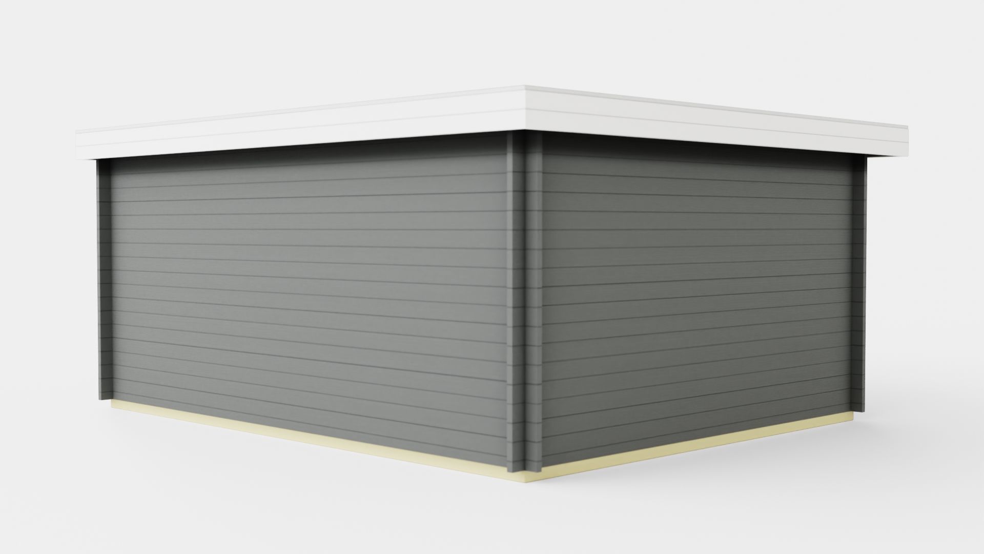 Wooden House Low-poly 3D model_3