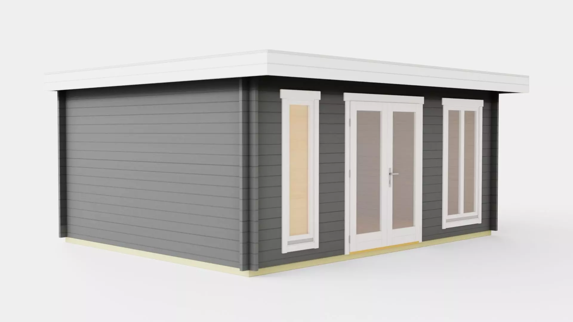 Wooden House Low-poly 3D model_0