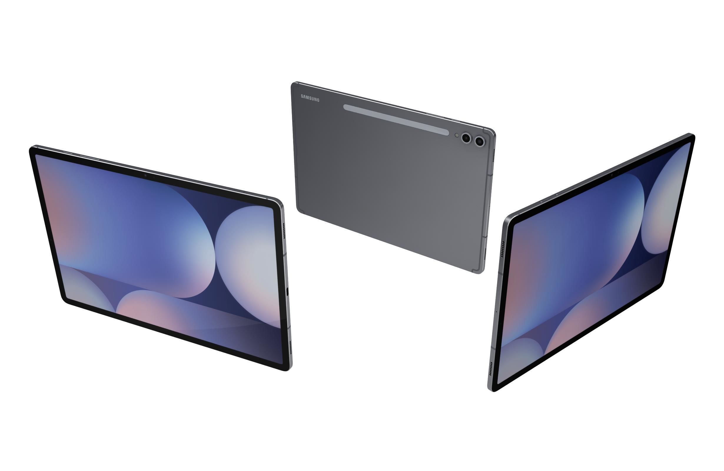 Samsung Galaxy Tab S10 Plus Moonstone Gray And Platinum Silver 3D model_2