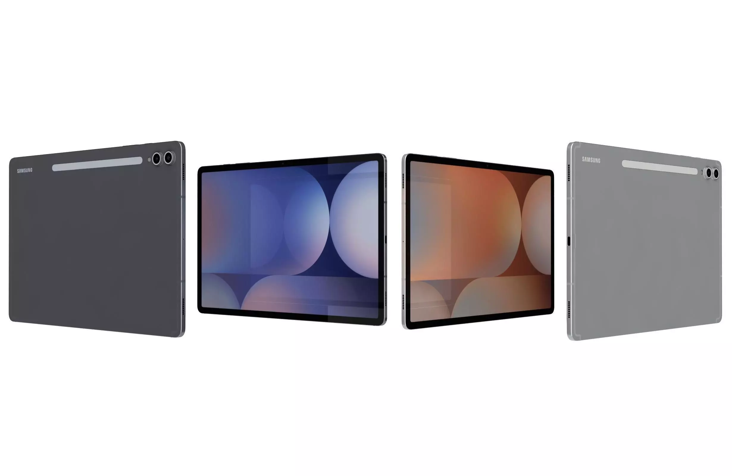 Samsung Galaxy Tab S10 Plus Moonstone Gray And Platinum Silver 3D model_0