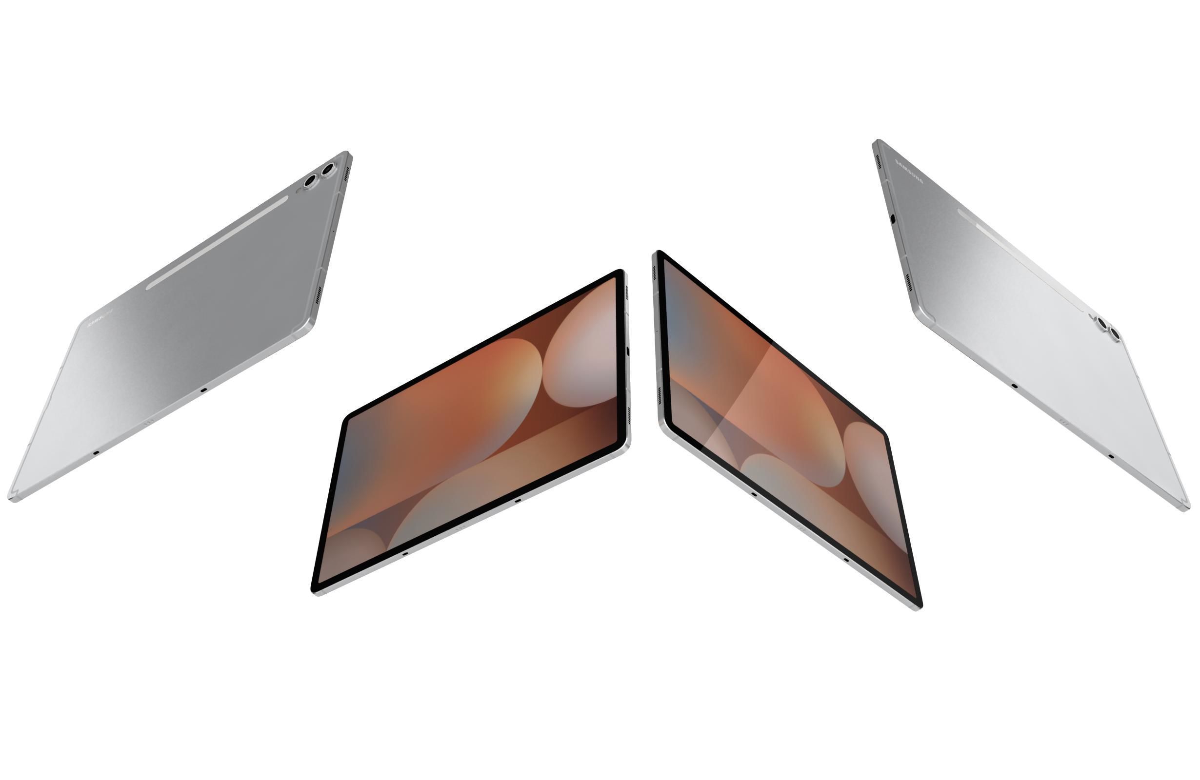 Samsung Galaxy Tab S10 Plus Moonstone Gray And Platinum Silver 3D model_15