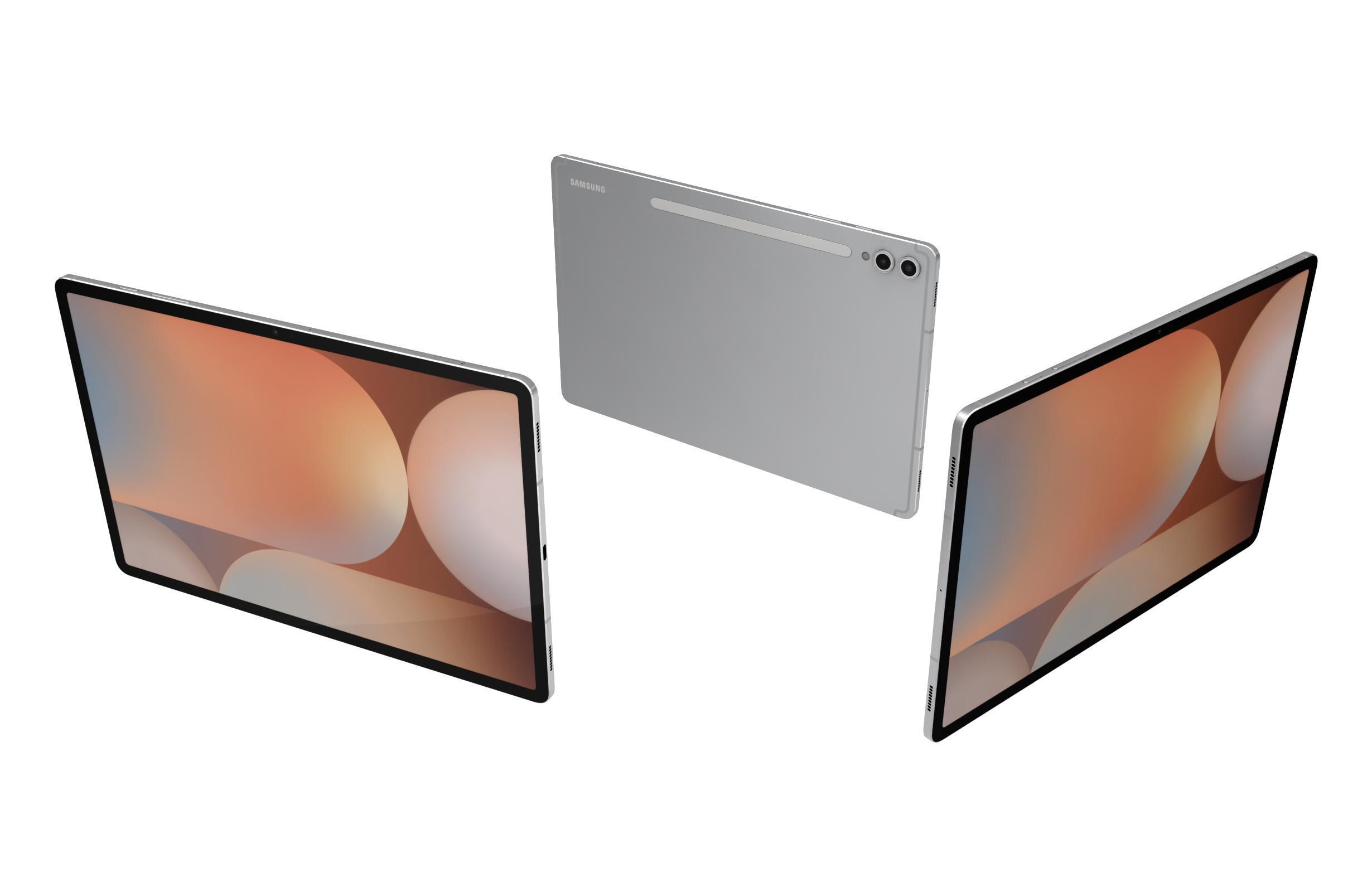 Samsung Galaxy Tab S10 Plus Moonstone Gray And Platinum Silver 3D model_12