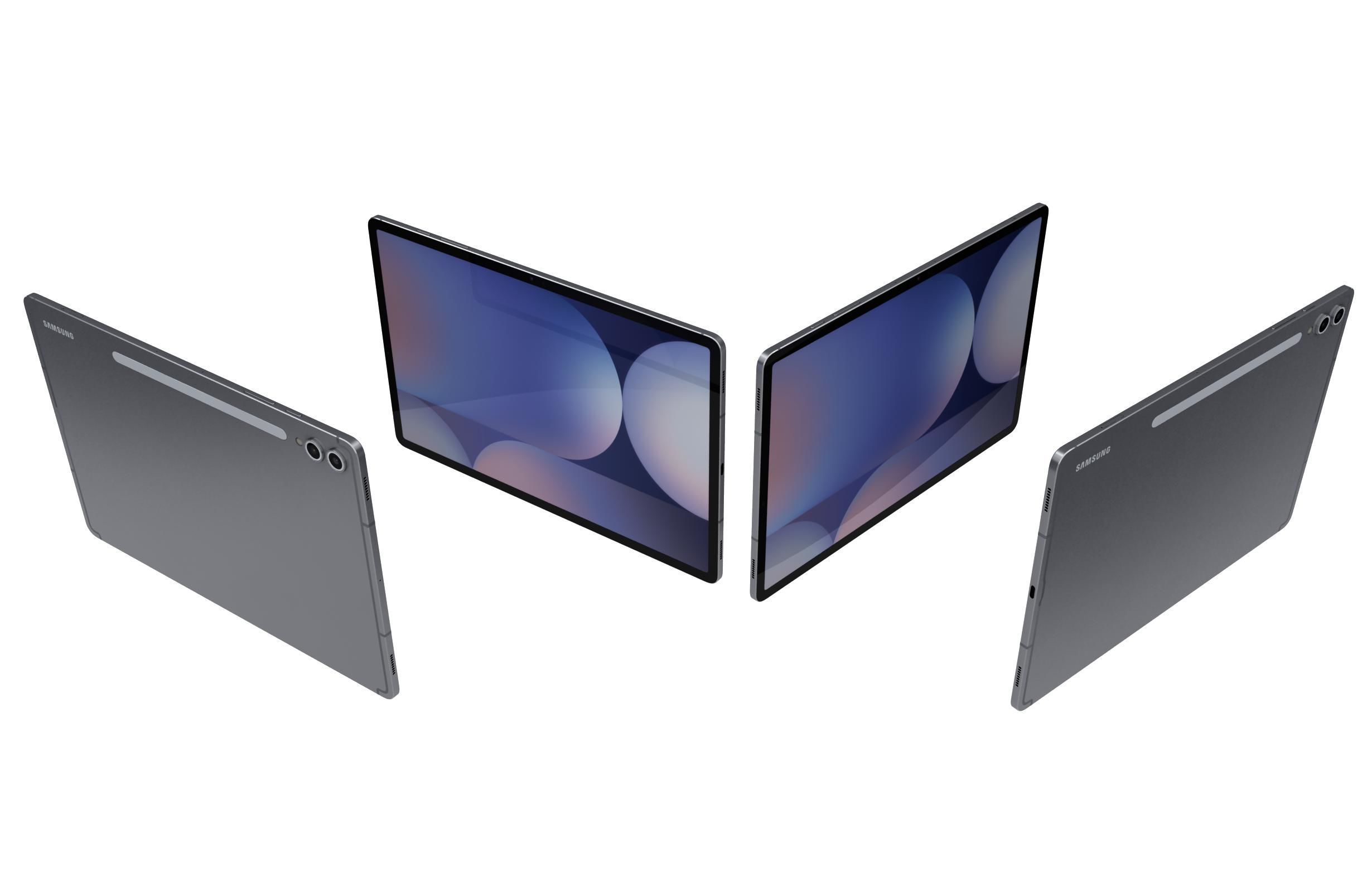 Samsung Galaxy Tab S10 Plus Moonstone Gray And Platinum Silver 3D model_6