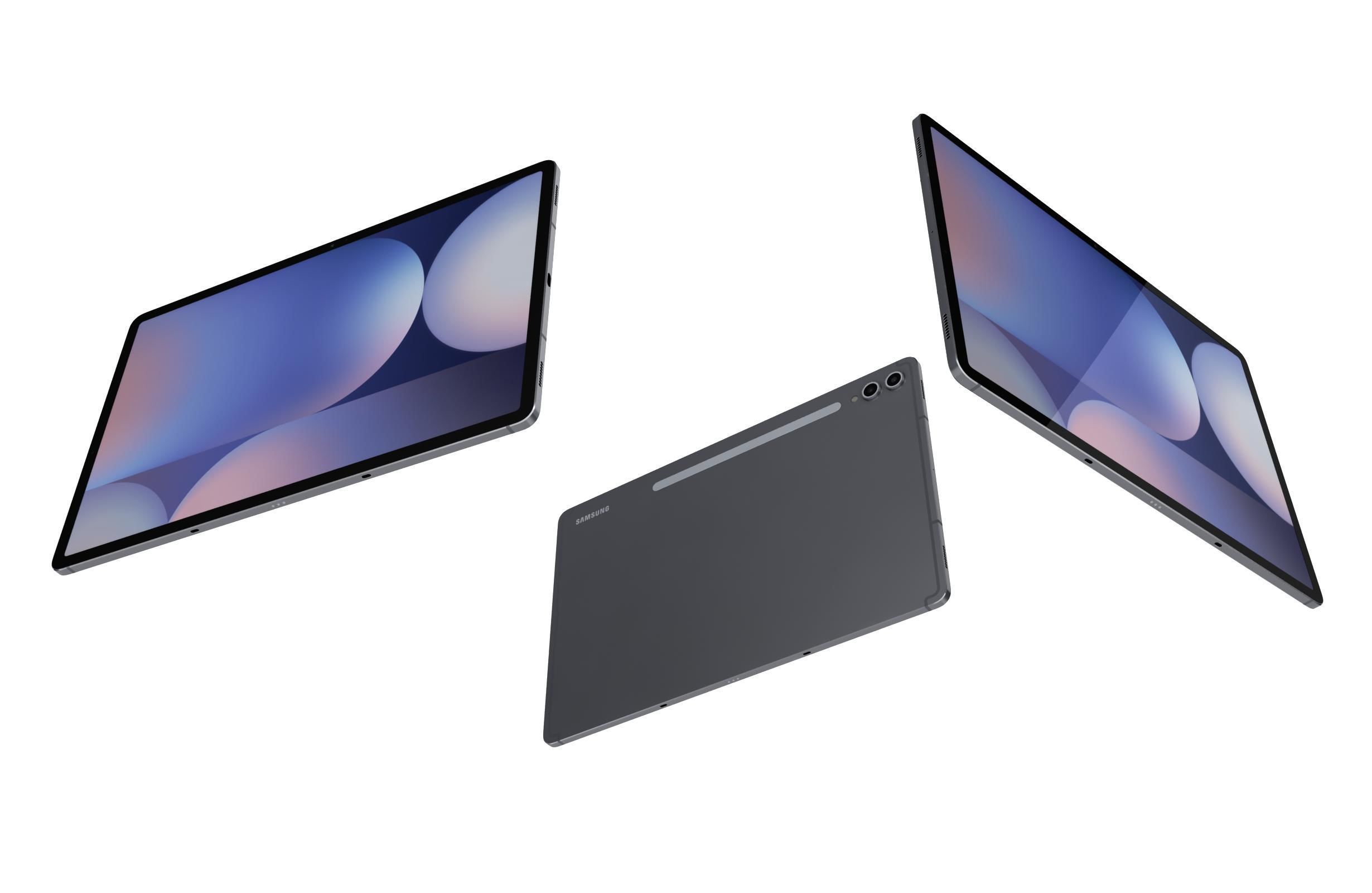 Samsung Galaxy Tab S10 Plus Moonstone Gray And Platinum Silver 3D model_3