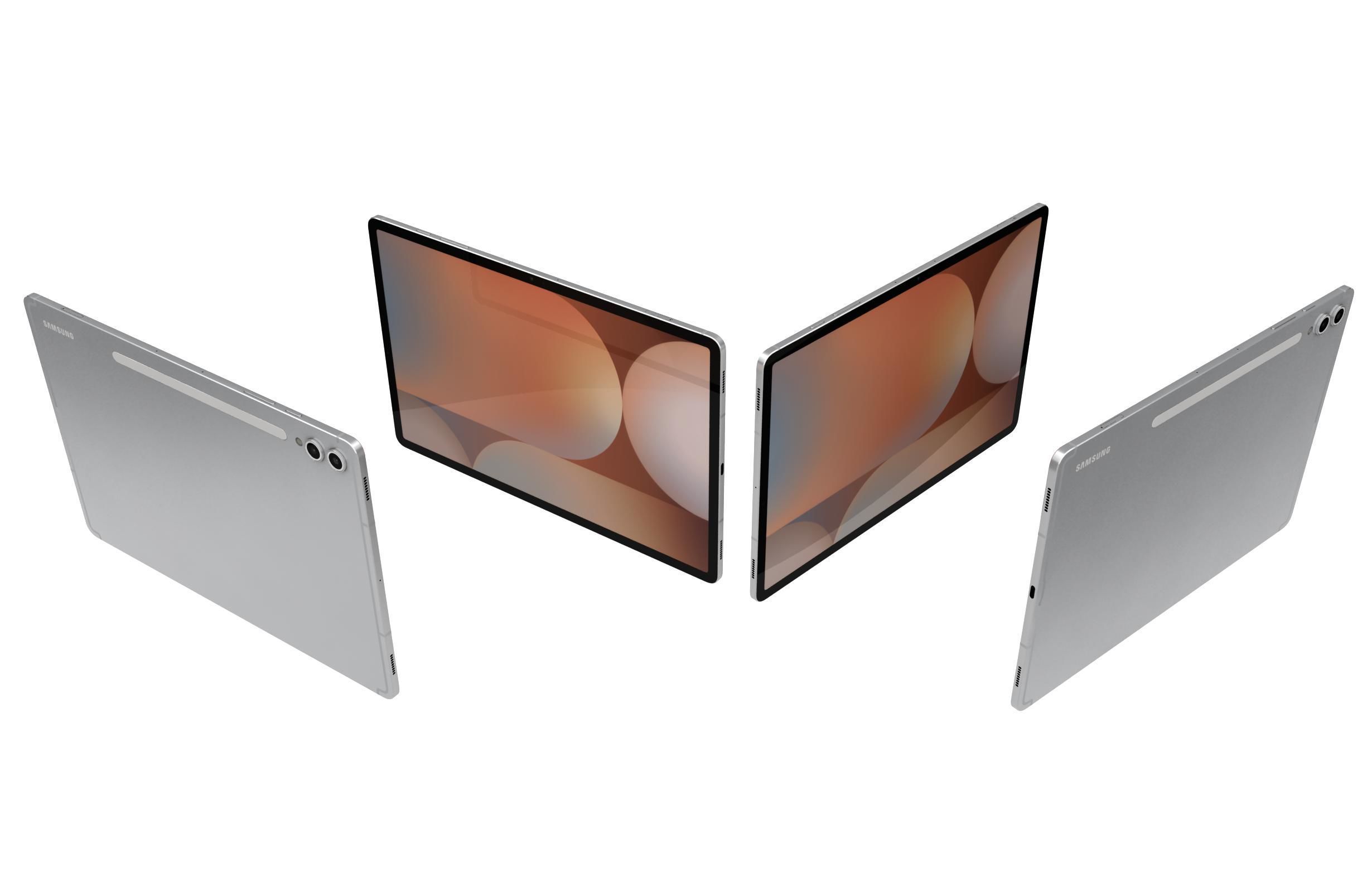 Samsung Galaxy Tab S10 Plus Moonstone Gray And Platinum Silver 3D model_16