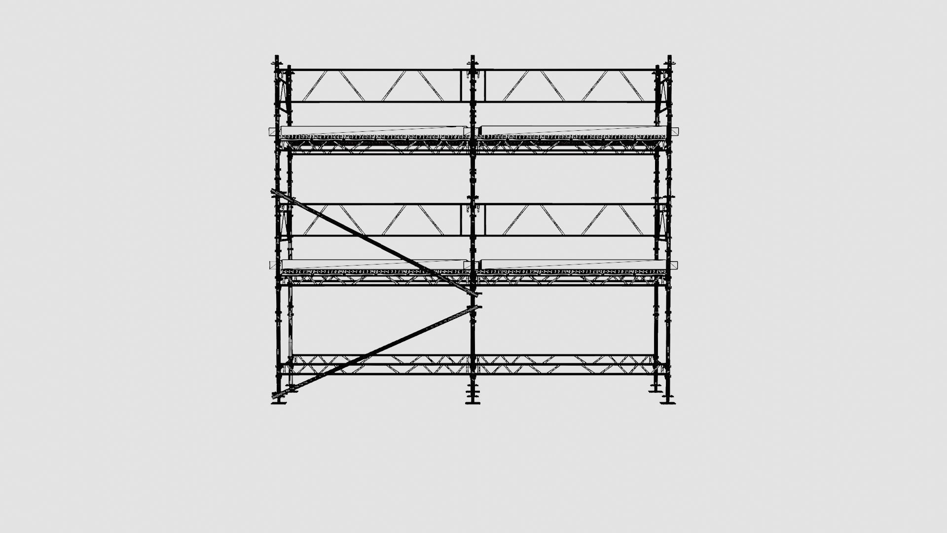 Construction Platform Low-poly 3D model_6