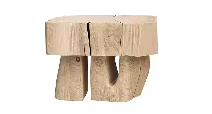 Raw Teak Root Oculta Stool 