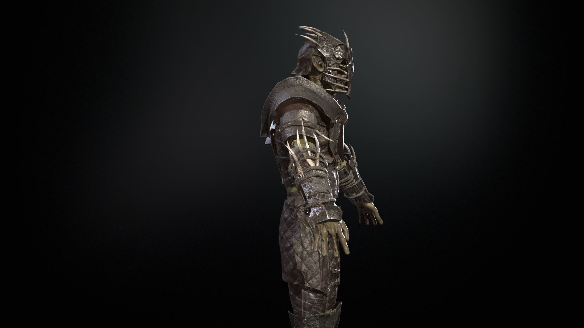 SkinnyOrc10 Low-poly 3D model_11