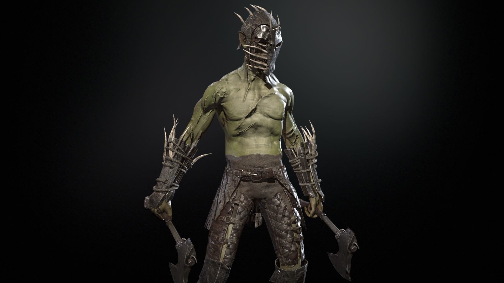 SkinnyOrc10 Low-poly 3D model_15