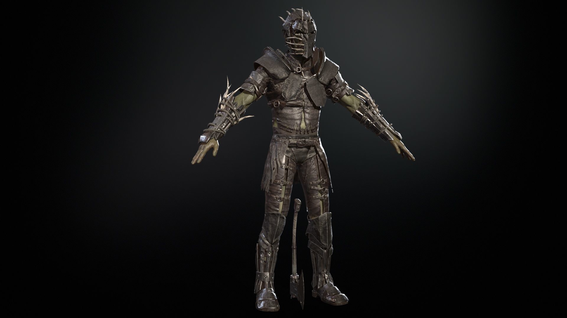 SkinnyOrc10 Low-poly 3D model_7