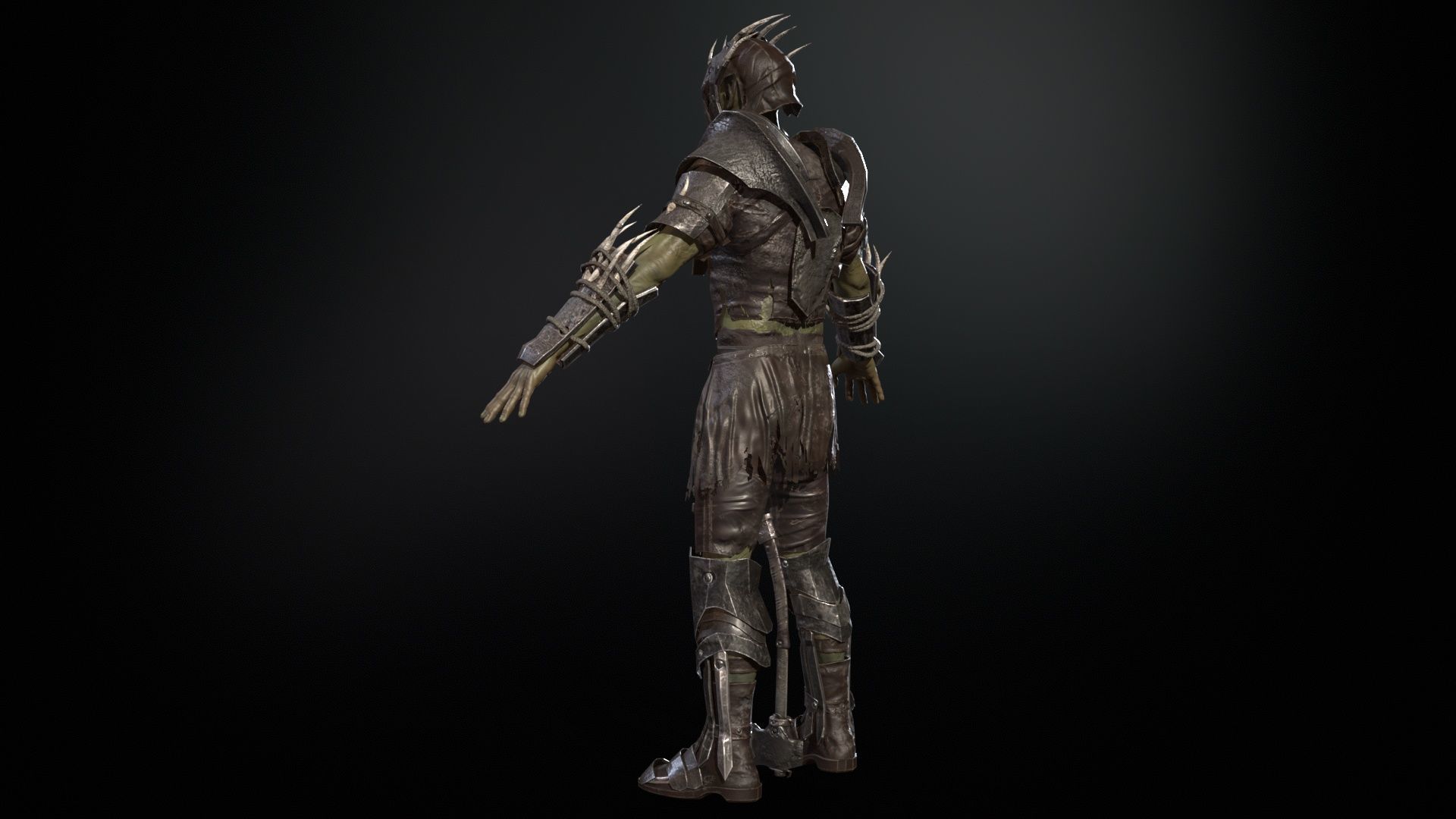 SkinnyOrc10 Low-poly 3D model_9