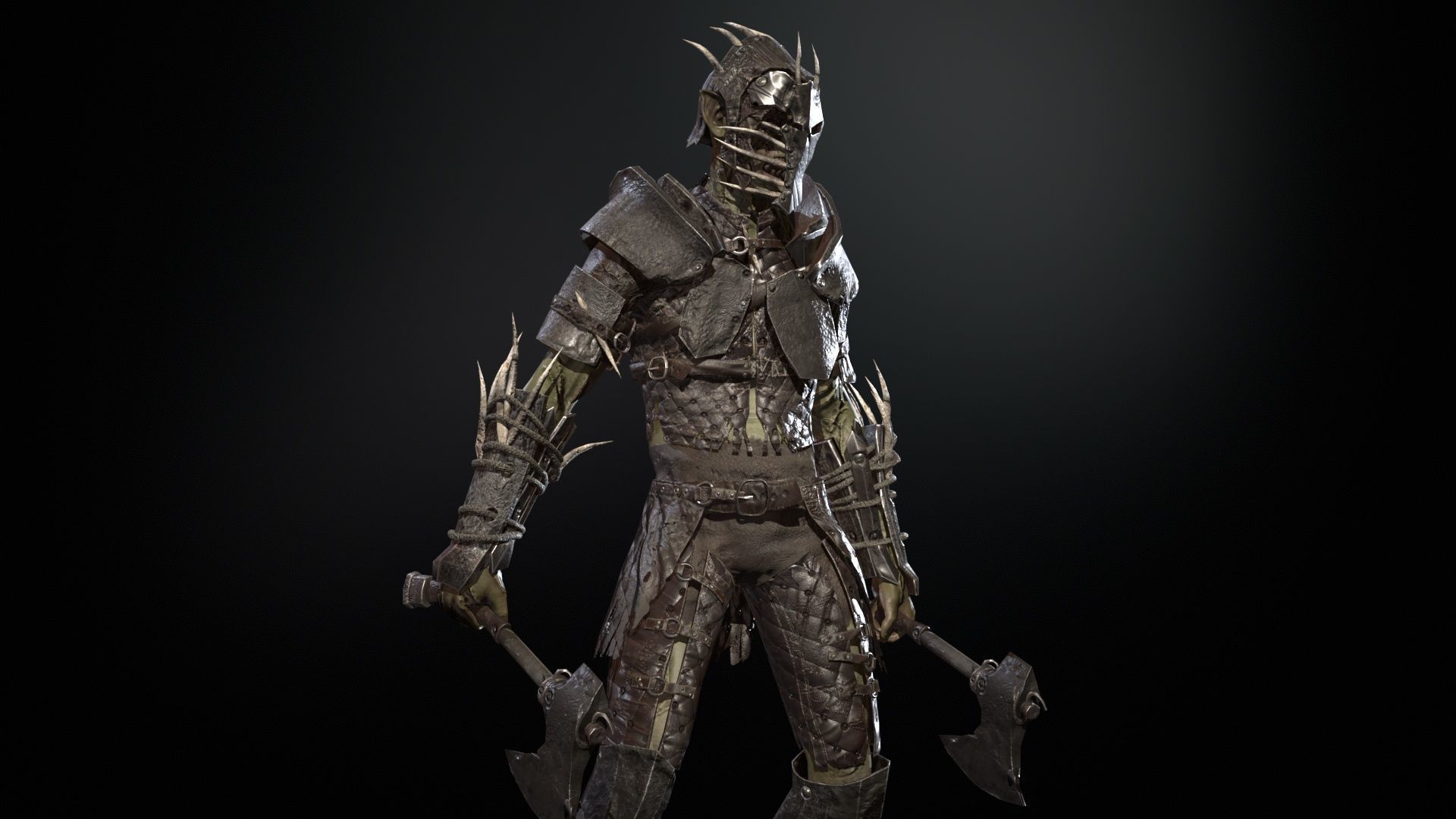 SkinnyOrc10 Low-poly 3D model_16