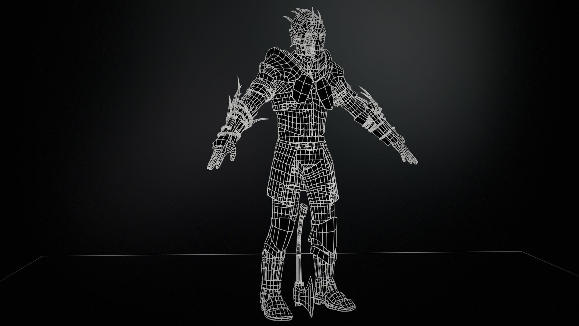 SkinnyOrc10 Low-poly 3D model_8