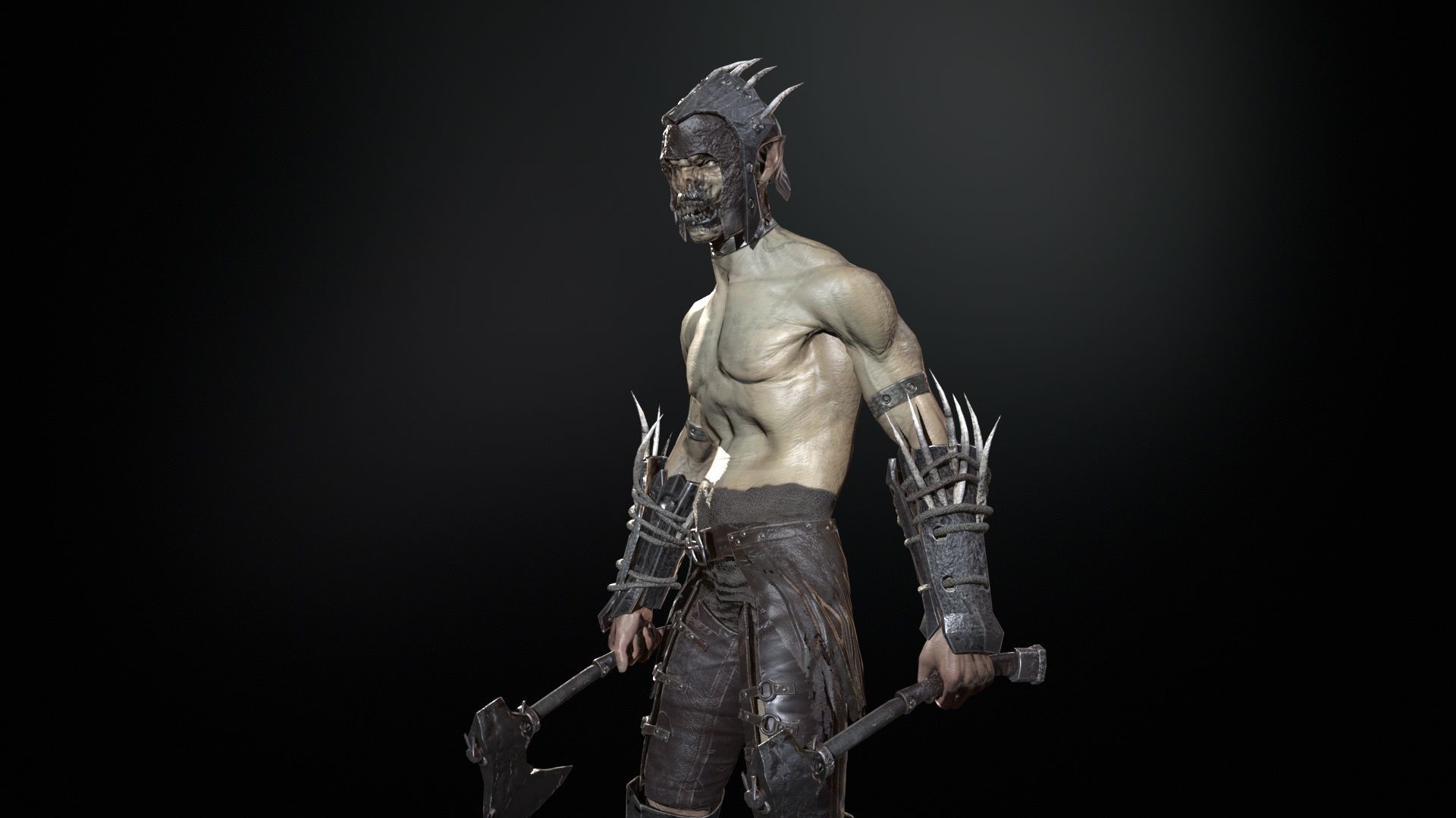 SkinnyOrc10 Low-poly 3D model_18