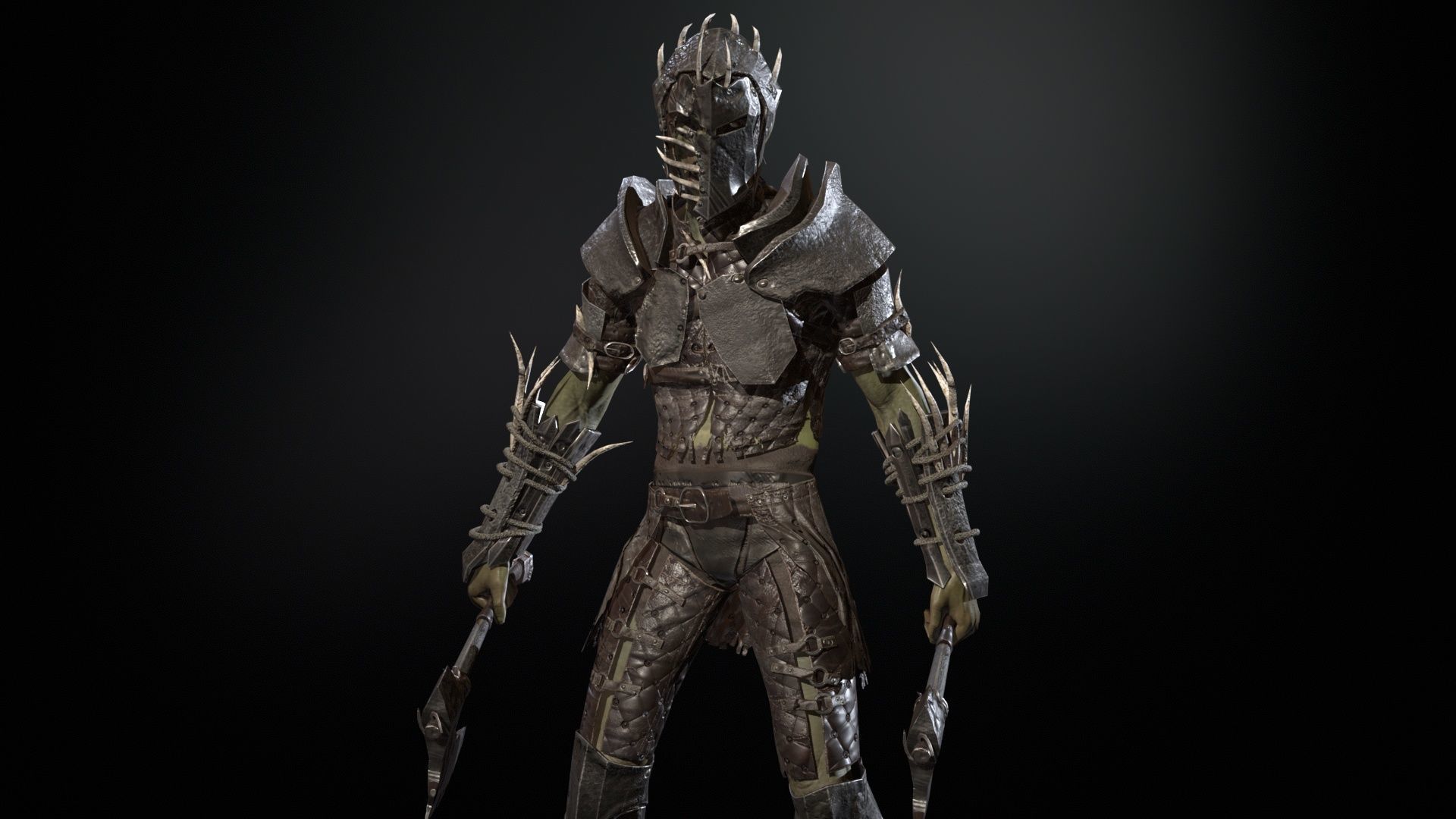 SkinnyOrc10 Low-poly 3D model_14