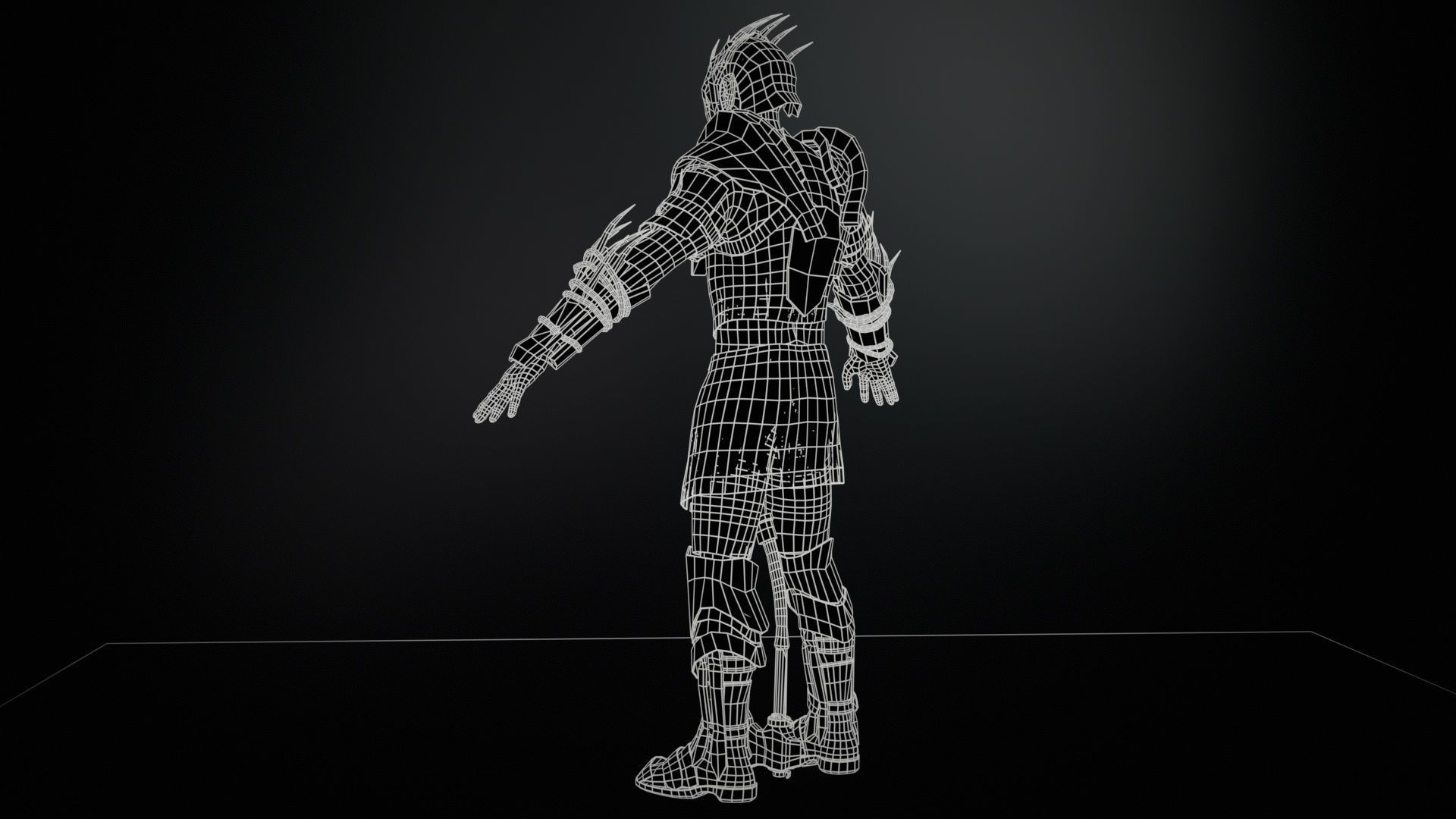 SkinnyOrc10 Low-poly 3D model_6