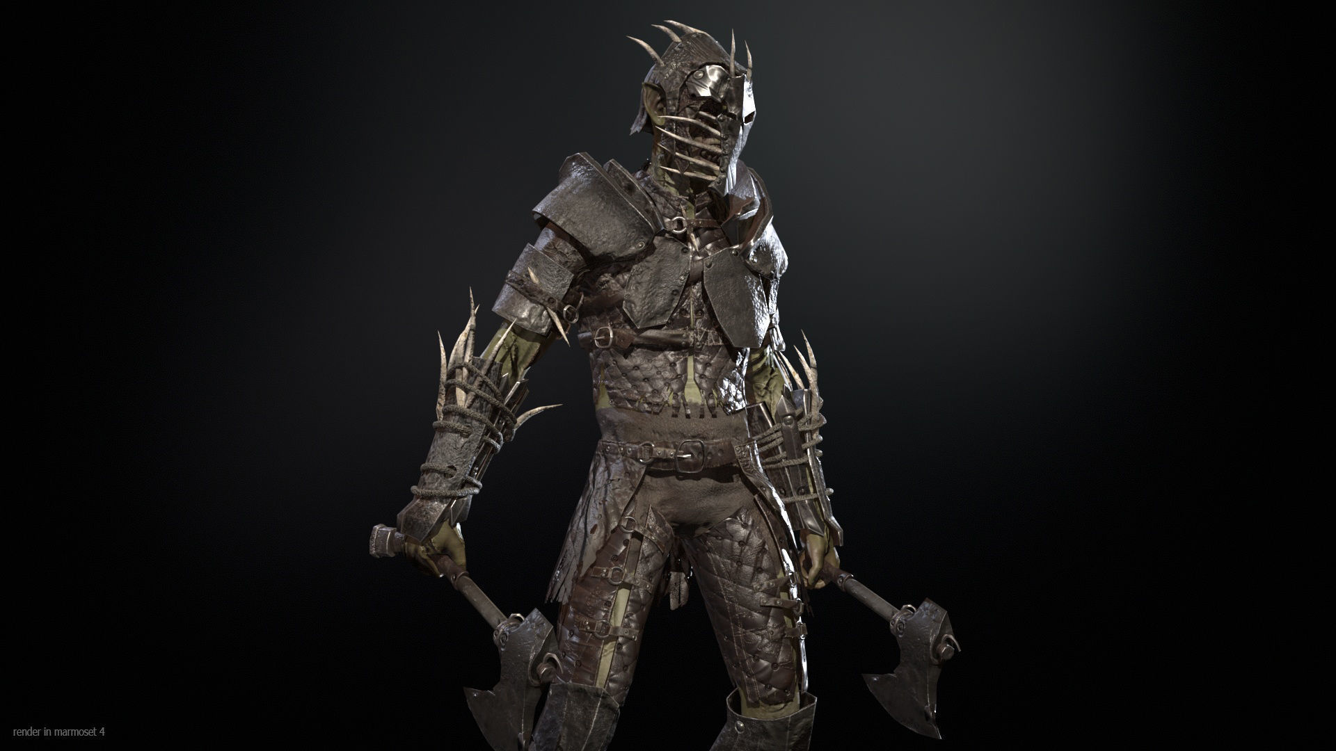 SkinnyOrc10 Low-poly 3D model_2