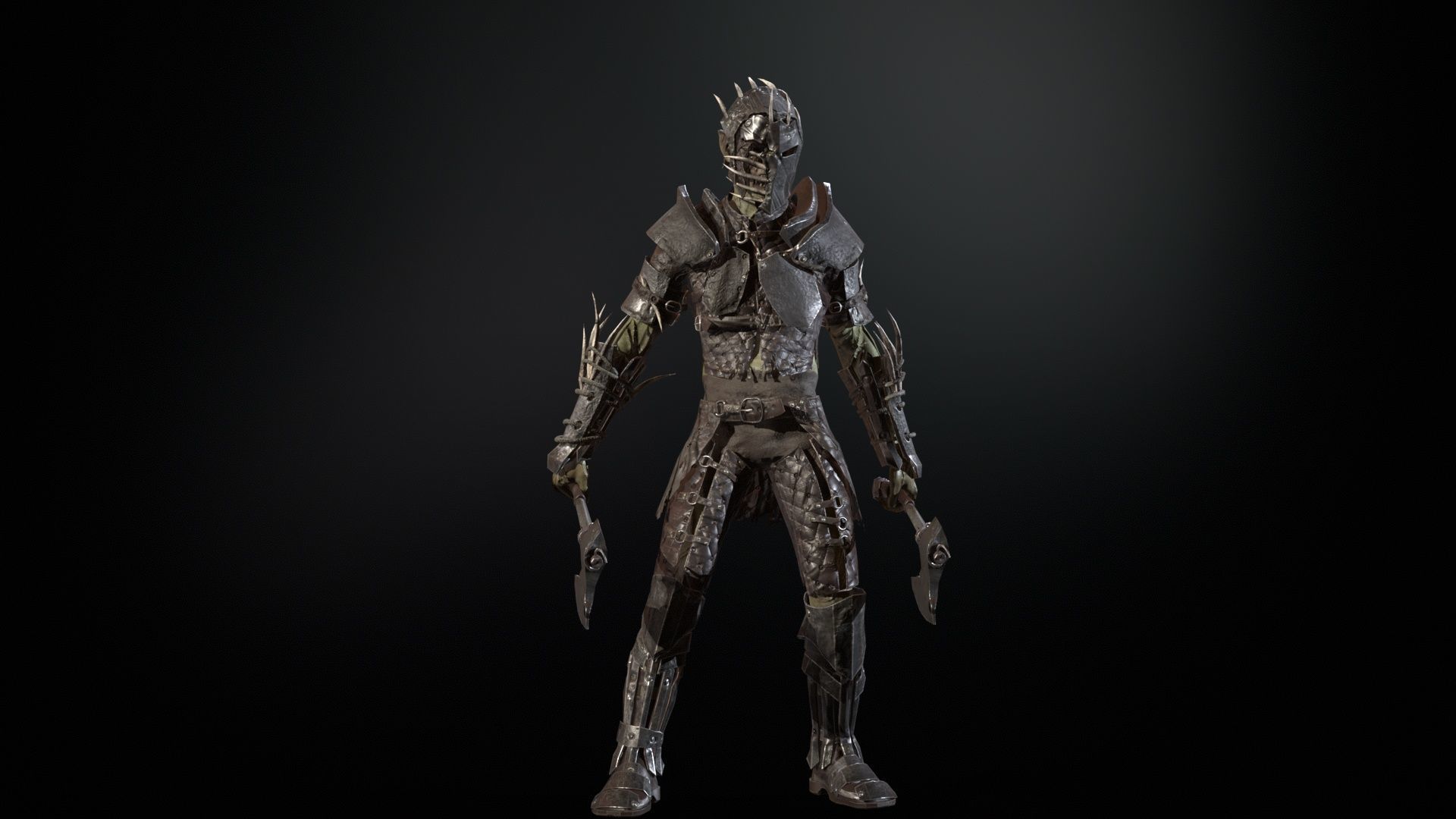 SkinnyOrc10 Low-poly 3D model_17