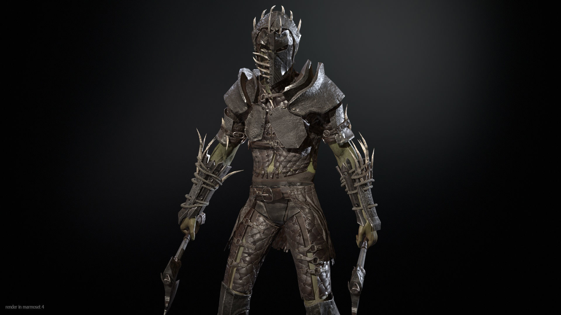 SkinnyOrc10 Low-poly 3D model_3