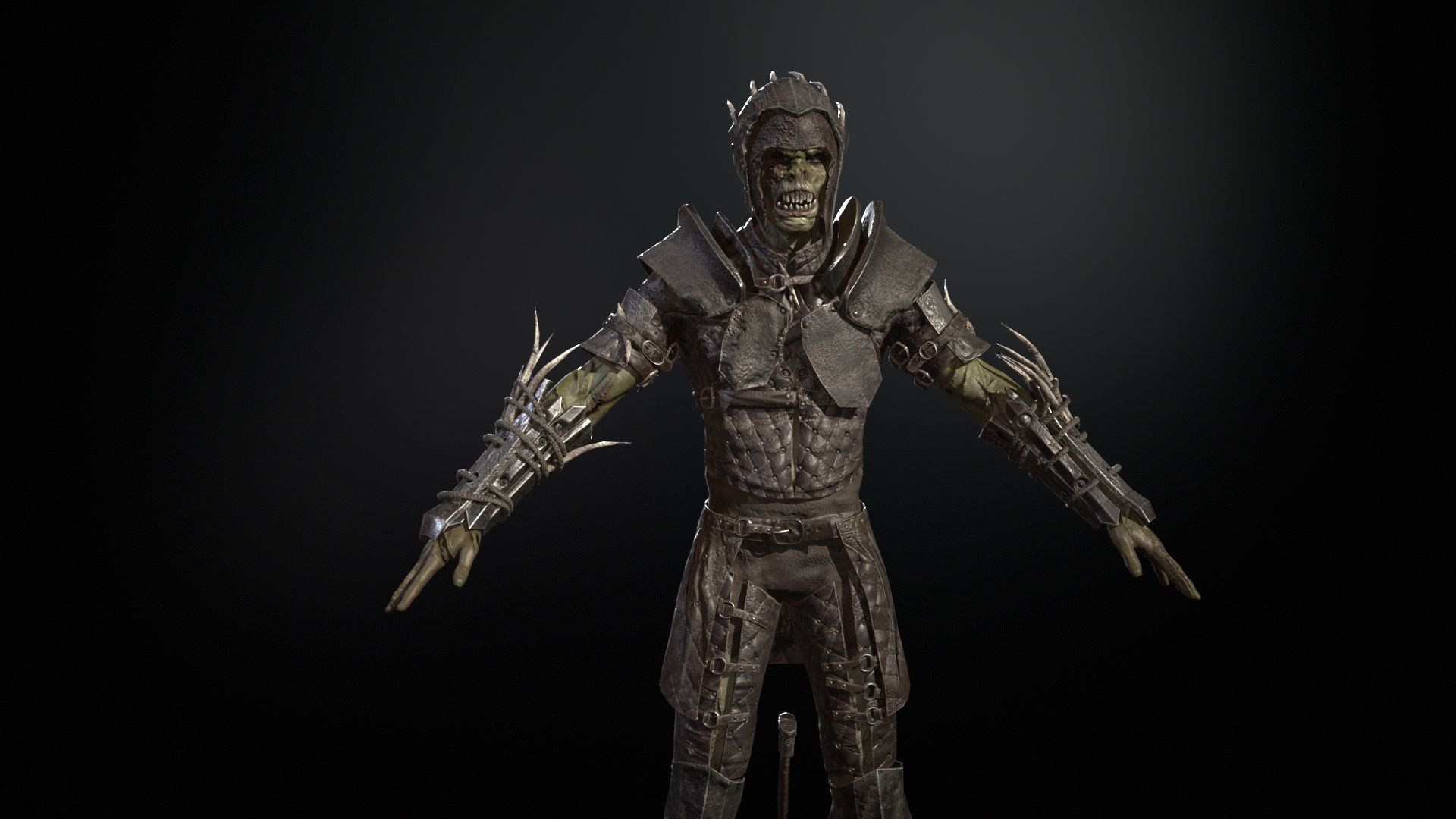SkinnyOrc10 Low-poly 3D model_12