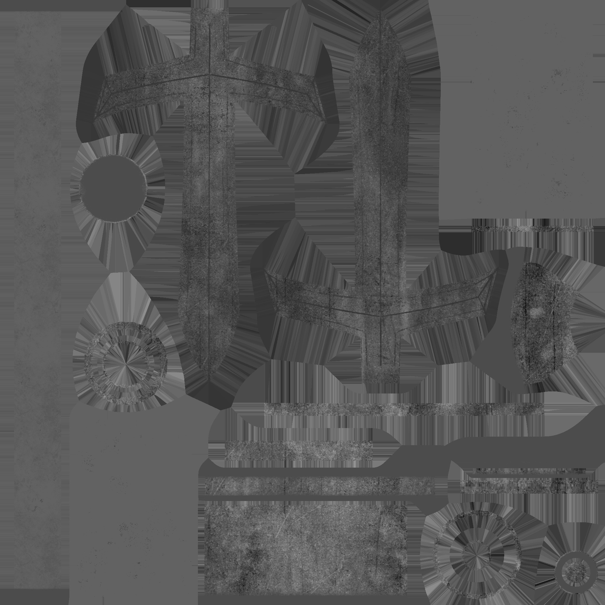 Cross Spear Type A Low-poly 3D model_9