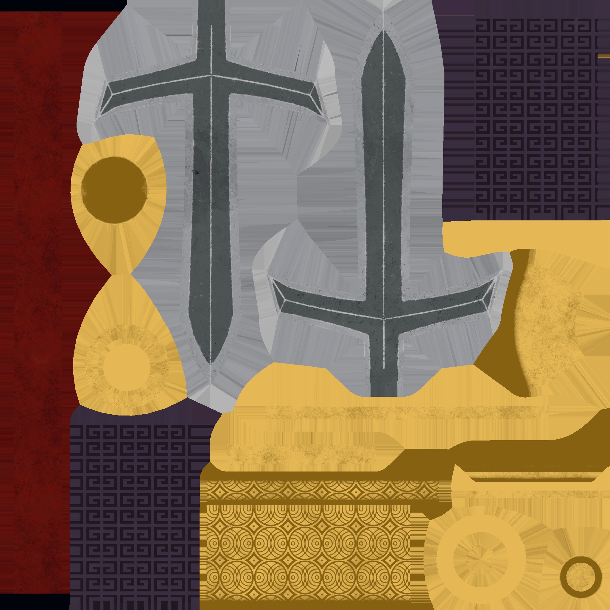 Cross Spear Type A Low-poly 3D model_6