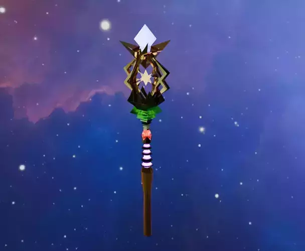 Magic Wand Low-poly 3D model