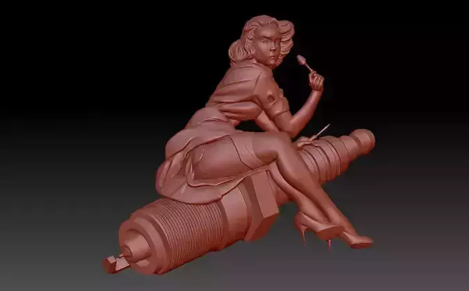 Girl pop art 3D print model