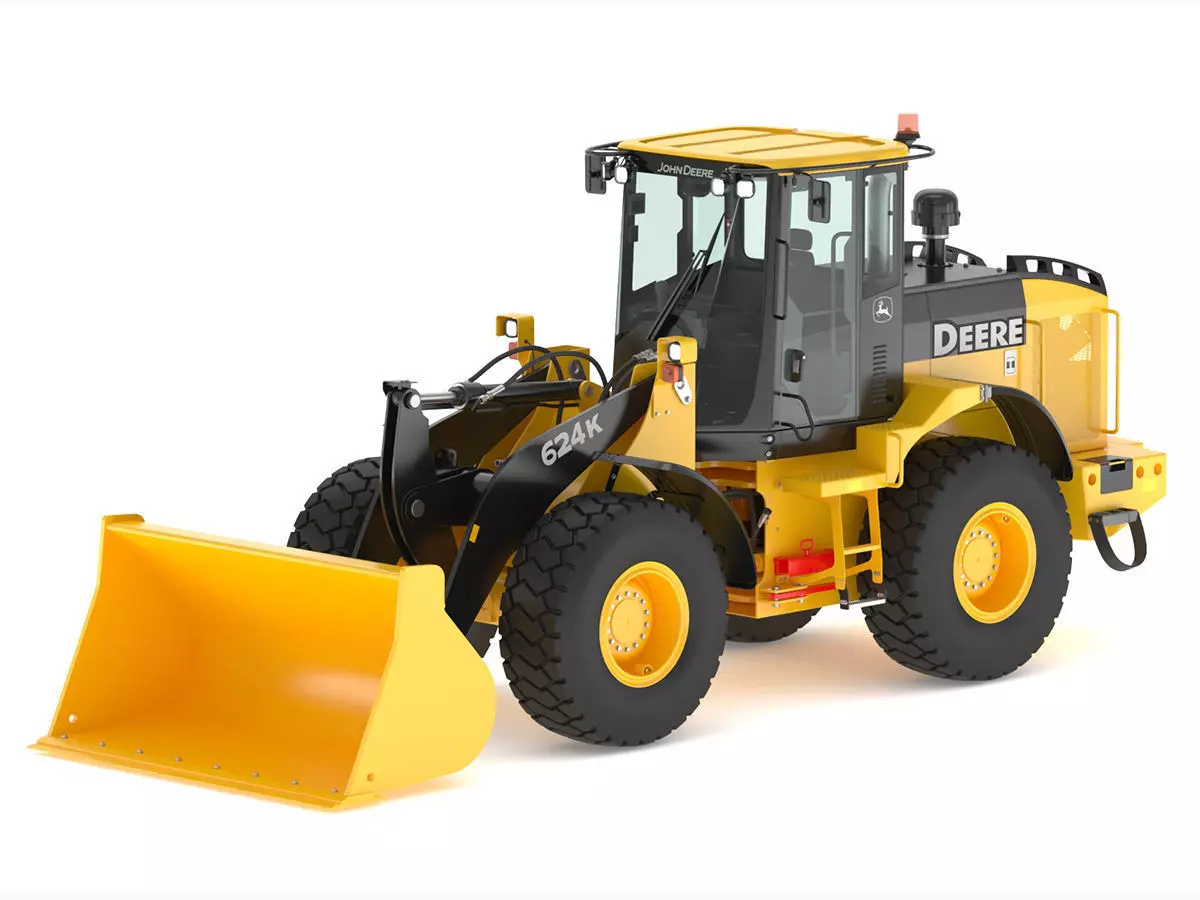 2010 John Deere 624K Wheel Loader 3D model_0