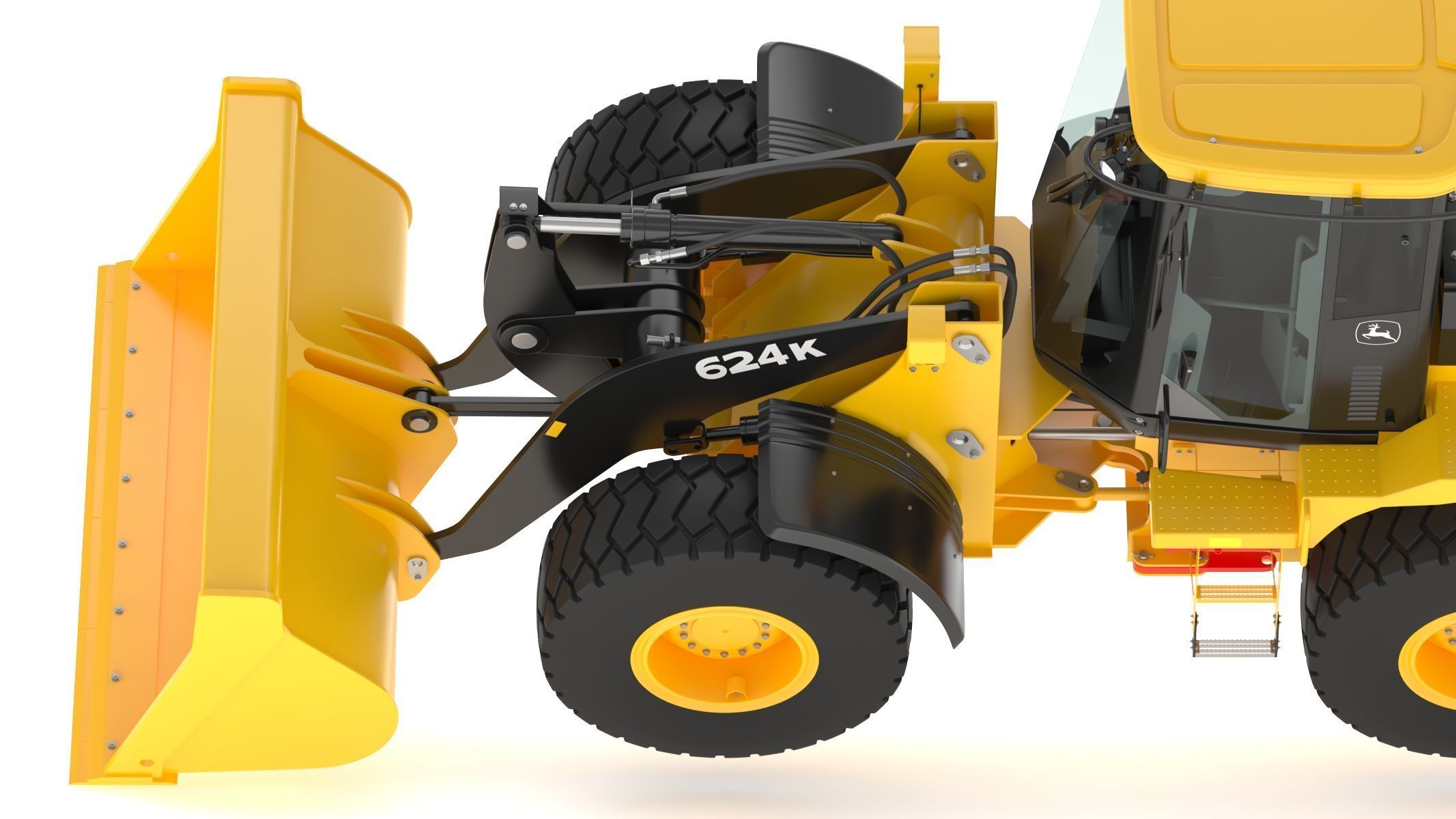 2010 John Deere 624K Wheel Loader 3D model_19
