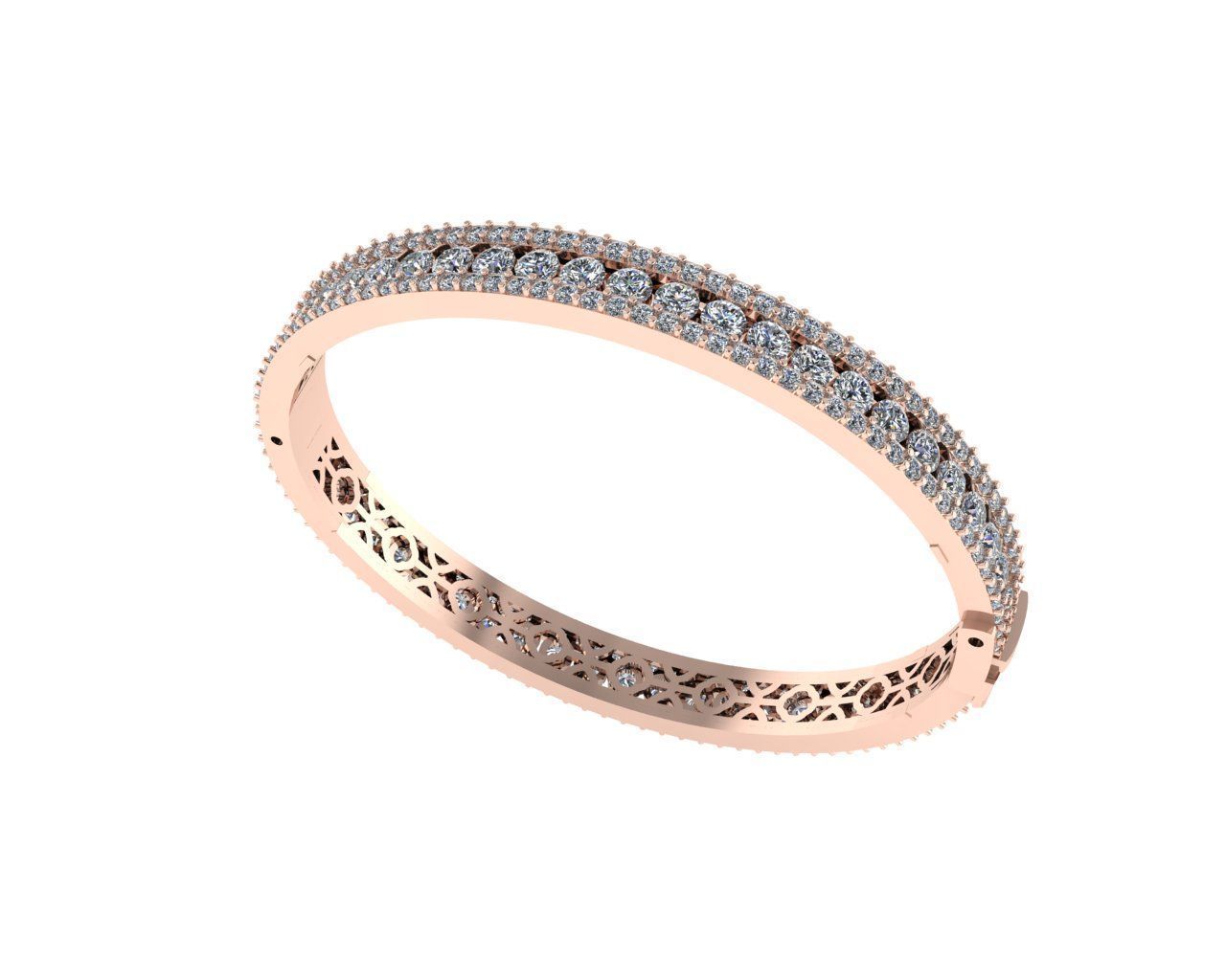 Diamond bracelets 3d render 3D print model_1