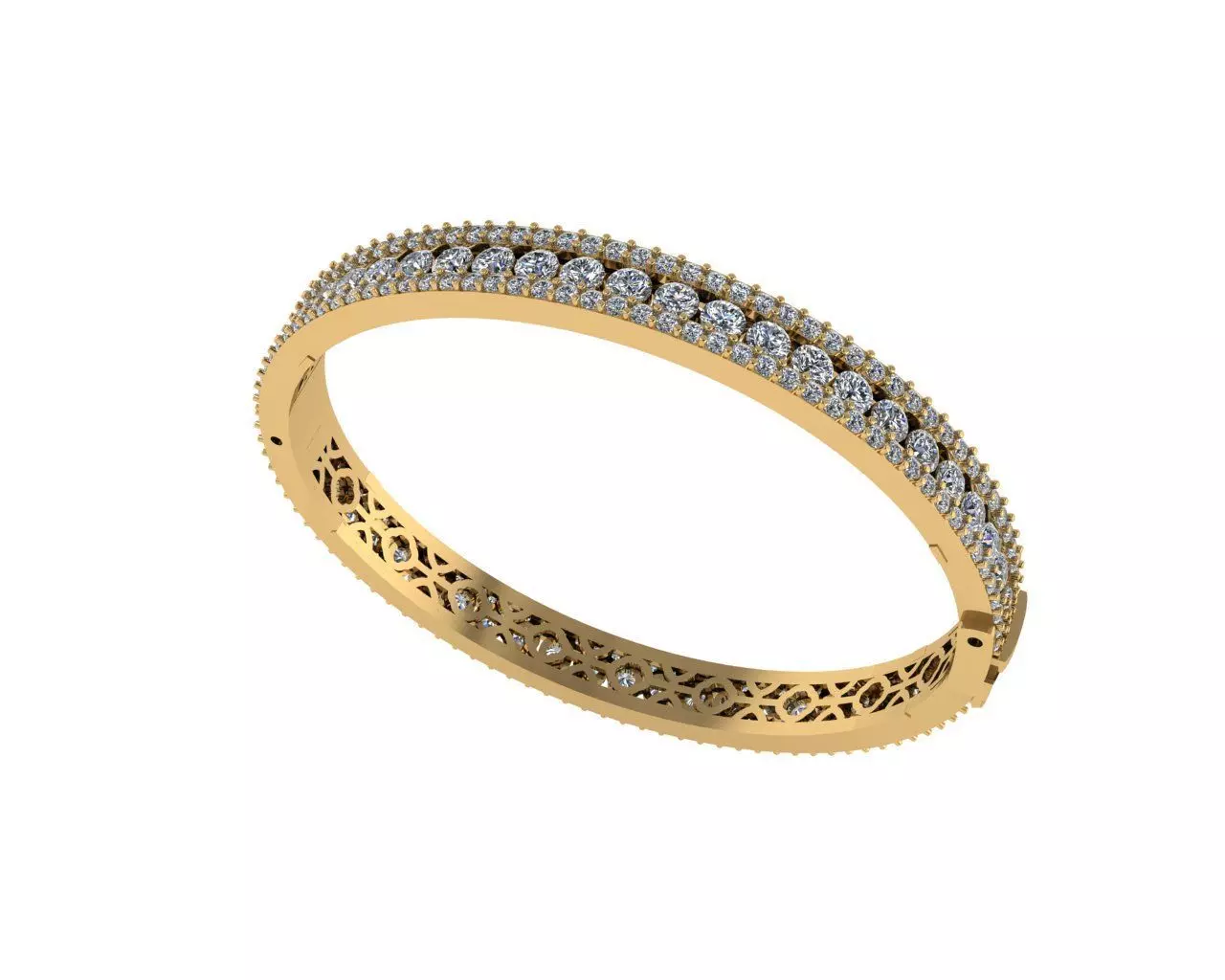 Diamond bracelets 3d render 3D print model_0