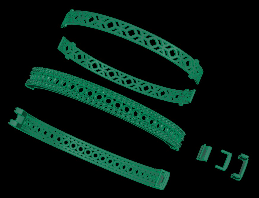 Diamond bracelets 3d render 3D print model_9