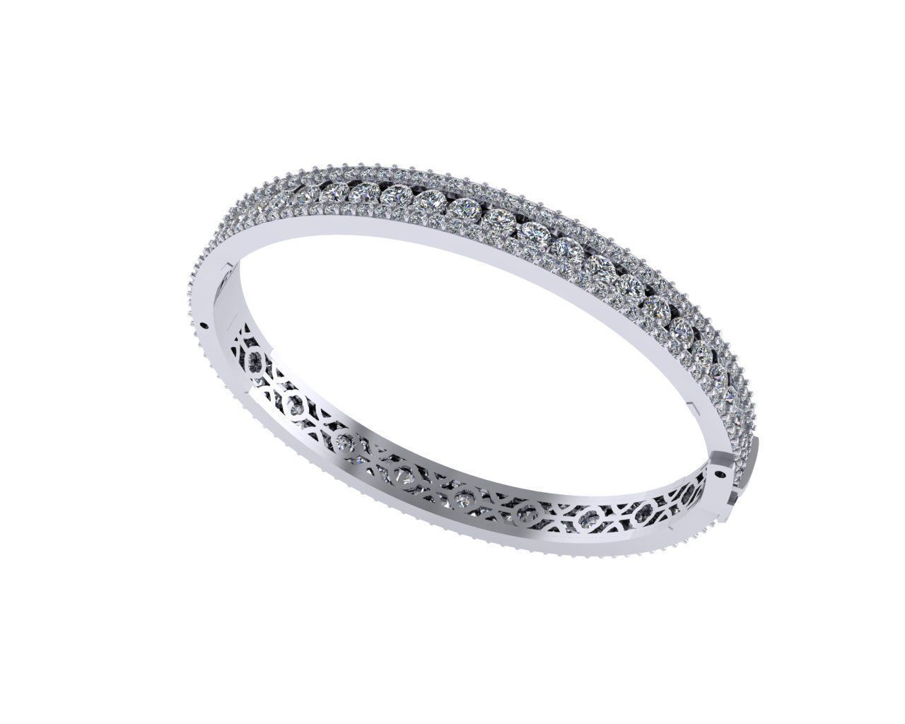 Diamond bracelets 3d render 3D print model_2
