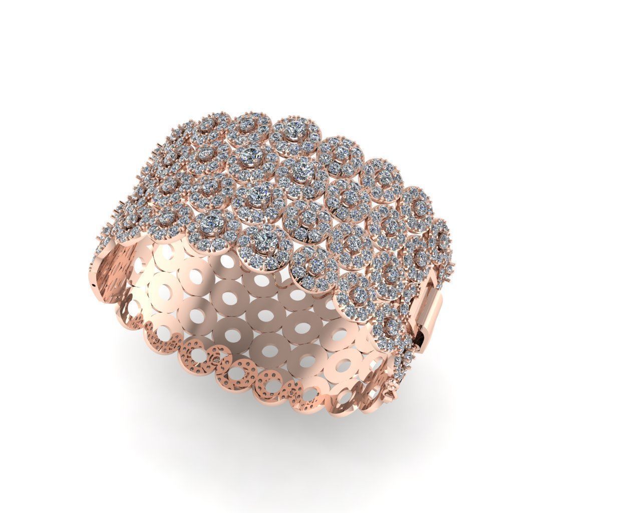 Diamond bracelets 3d render 3D print model_1