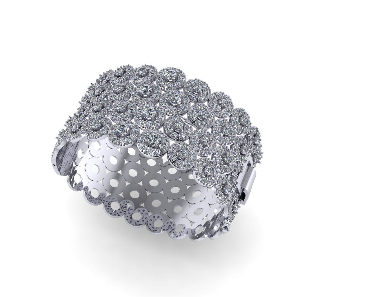 Diamond bracelets 3d render 3D print model_2