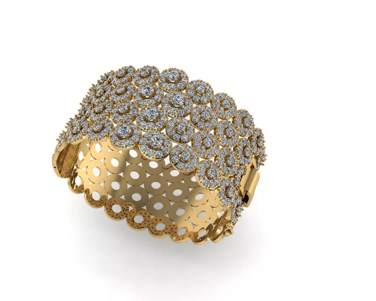 Diamond bracelets 3d render 3D print model_0