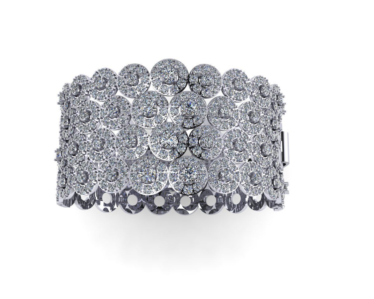 Diamond bracelets 3d render 3D print model_5