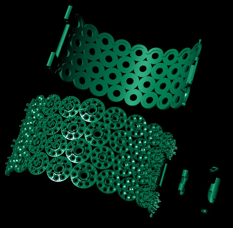 Diamond bracelets 3d render 3D print model_10