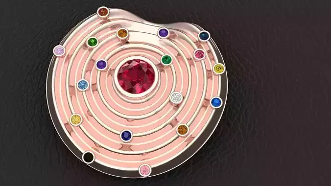 Solar System Necklace 3D print model