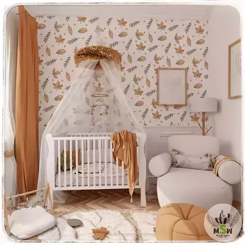 Autumn Baby Room Blender Scene 3D model