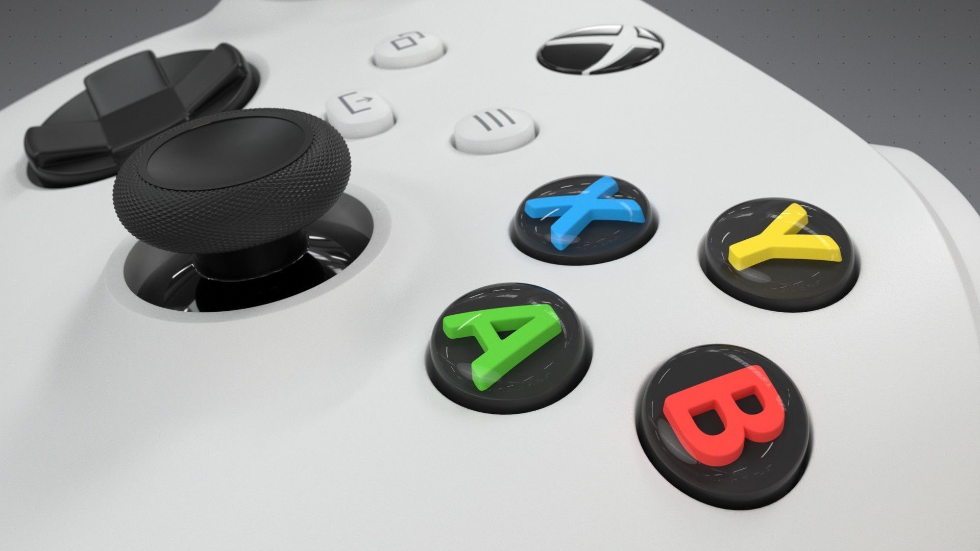 Xbox Series S Robot White Controller 3D model_8