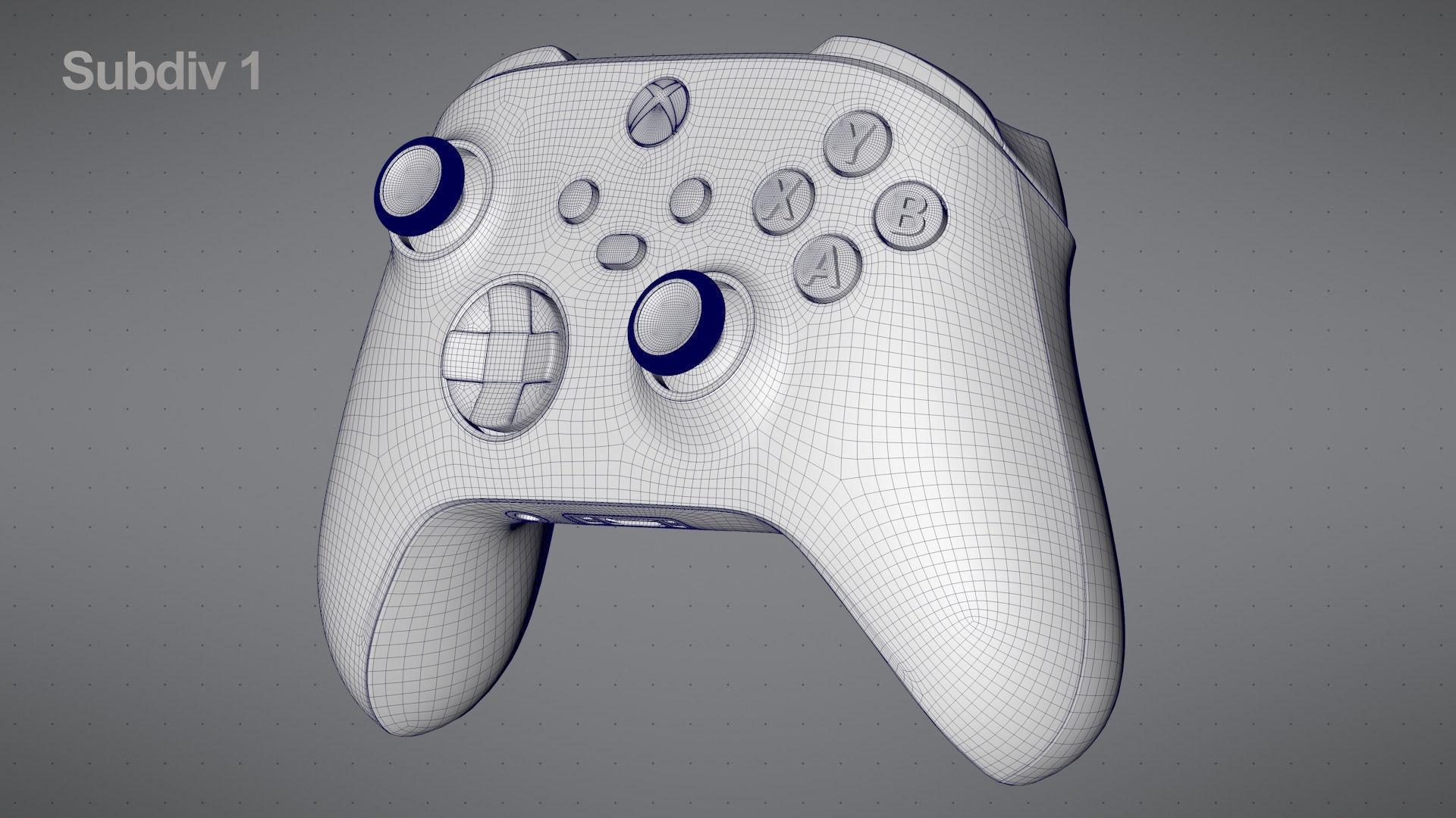 Xbox Series S Robot White Controller 3D model_16