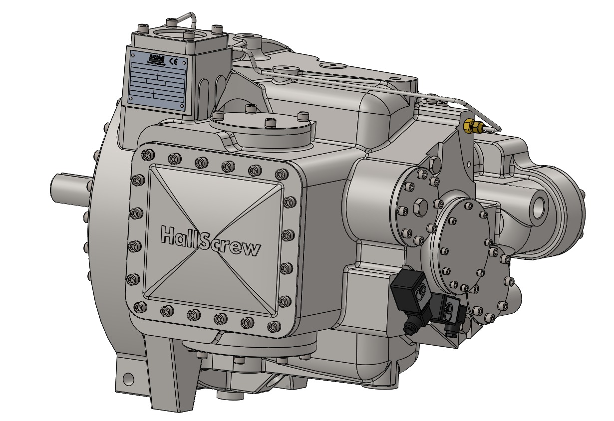 Single screw compressor JE Hall HSO 4200 Series 3D model_4