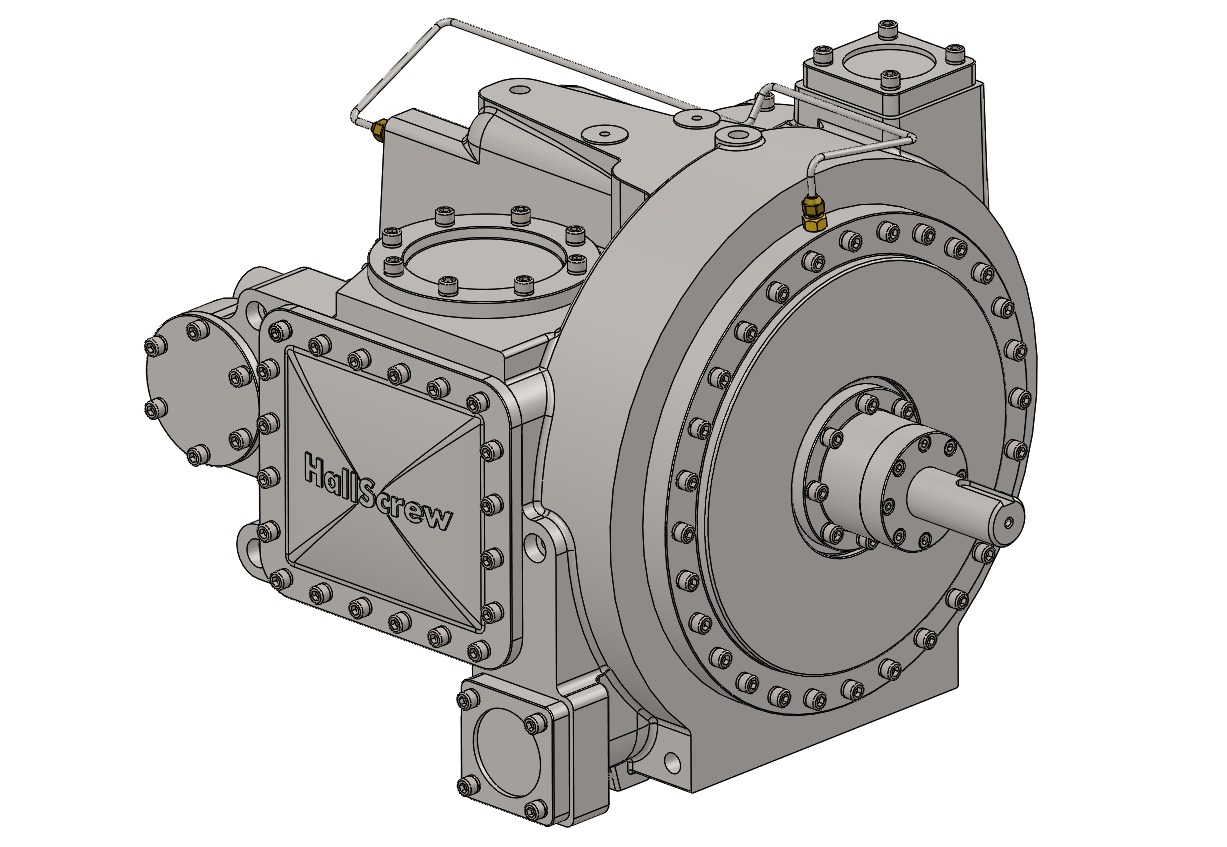 Single screw compressor JE Hall HSO 4200 Series 3D model_6