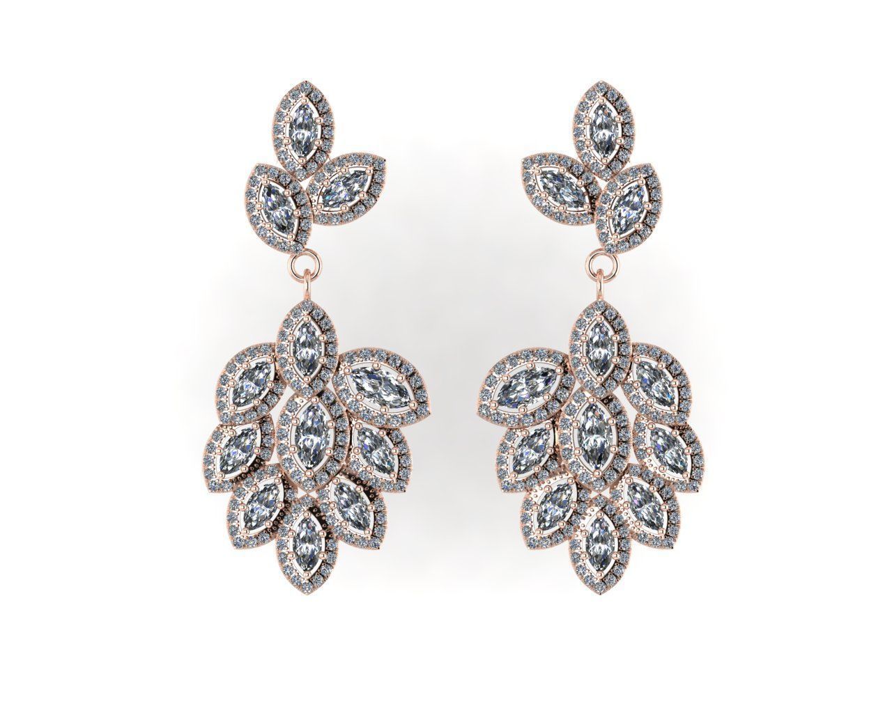 Diamond earring 3d render - 1 3D print model_4