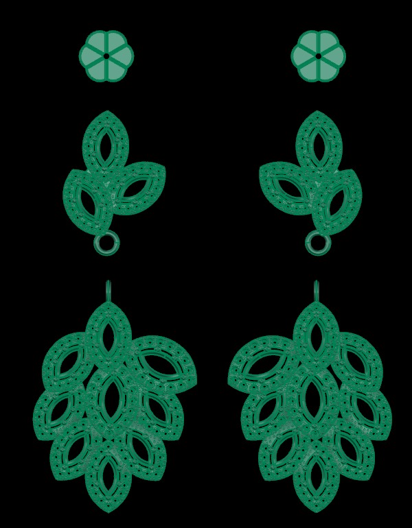 Diamond earring 3d render - 1 3D print model_8