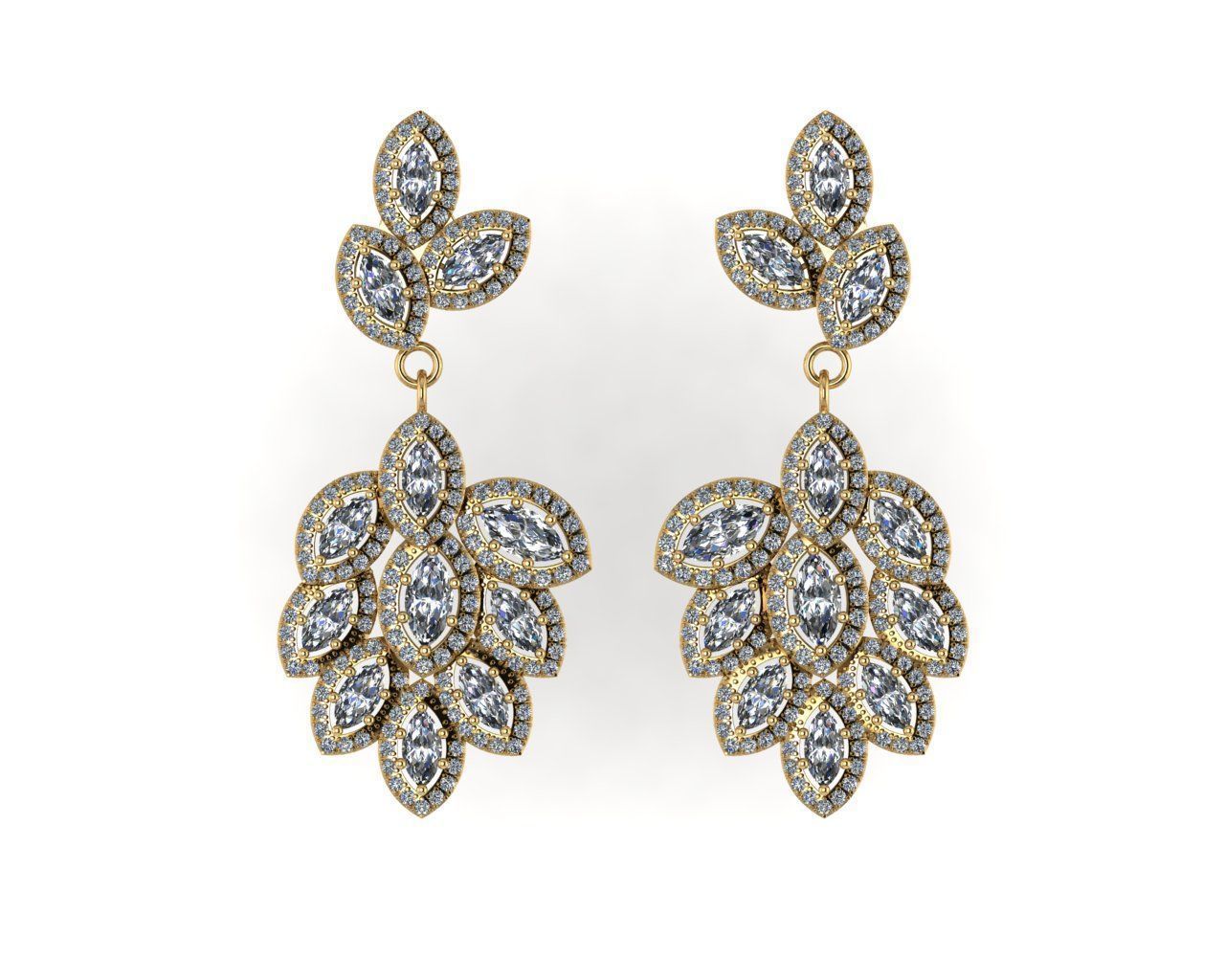 Diamond earring 3d render - 1 3D print model_5