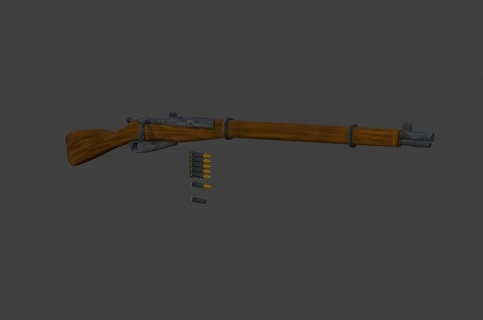 Your average Mosin Free low-poly 3D model